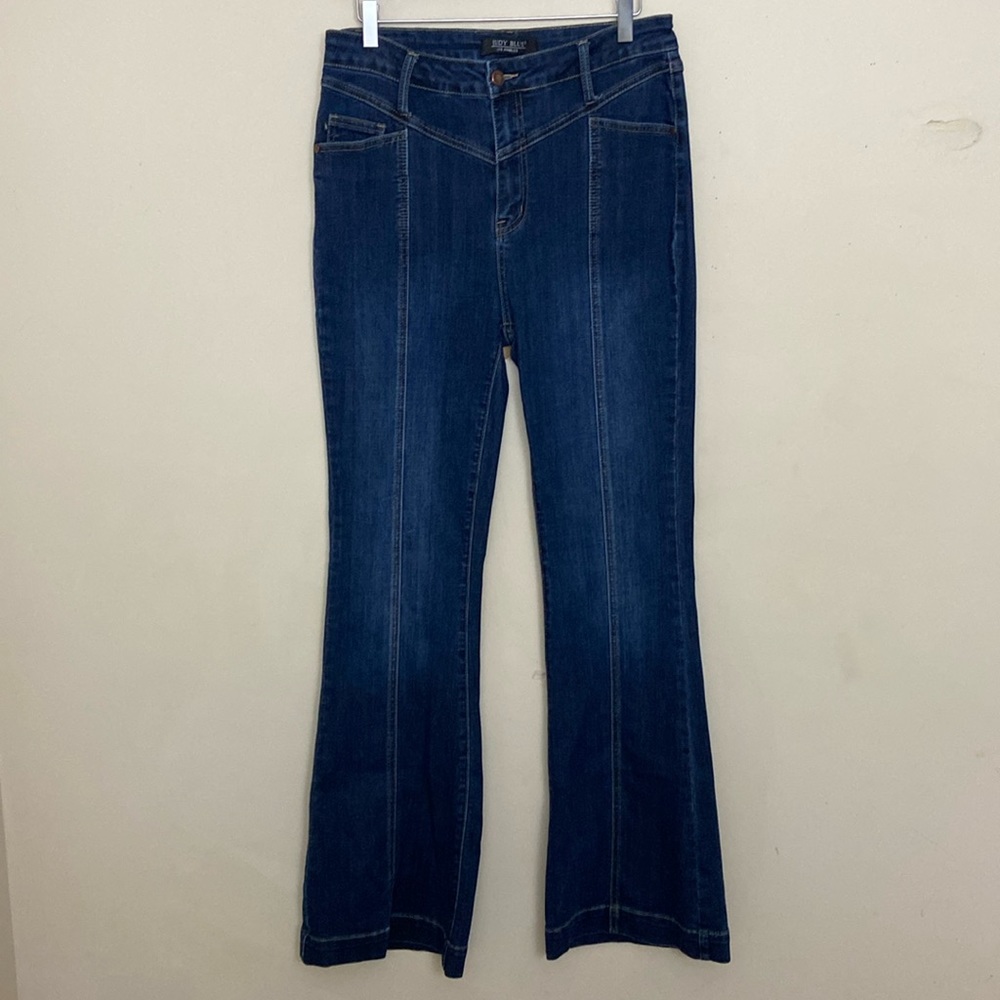 Judy Blue Flare Fit Dark Denim size 11/30 Boho 70’s